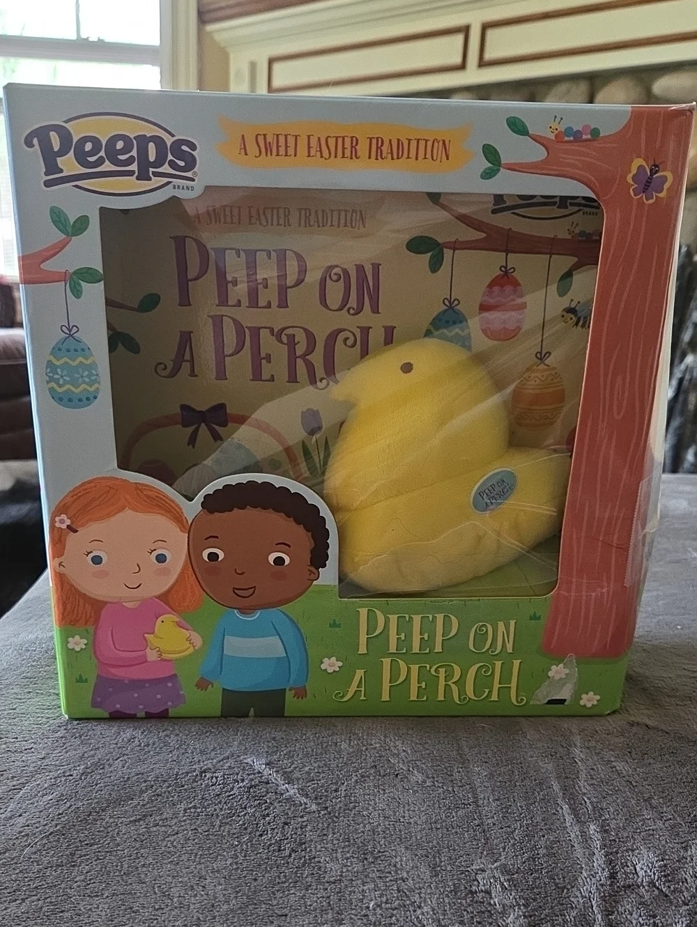 Peep on a Perch Plush And Book - Yellow